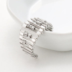 Hollow Beaded Open Ring - zuzumia
