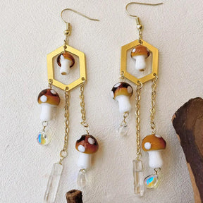 Woodland Mushroom Earrings - zuzumia