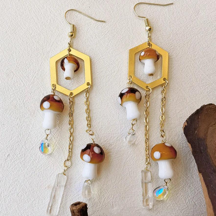 Woodland Mushroom Earrings - zuzumia