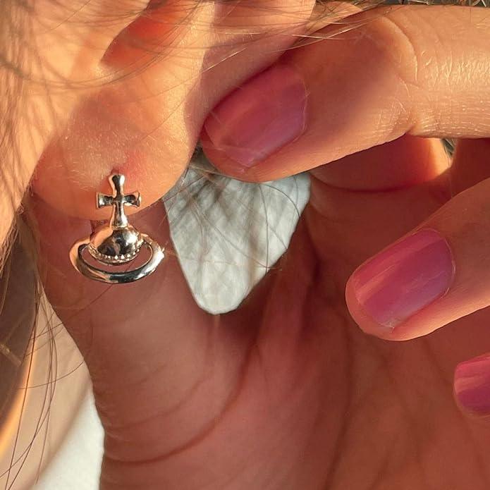 Cross Tiny Planet Earrings - zuzumia