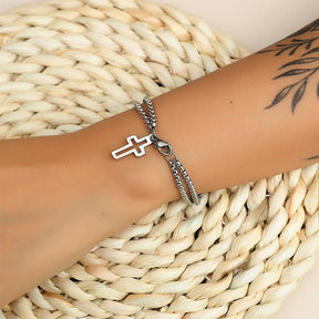 Cross Bangle Bracelet Set - zuzumia