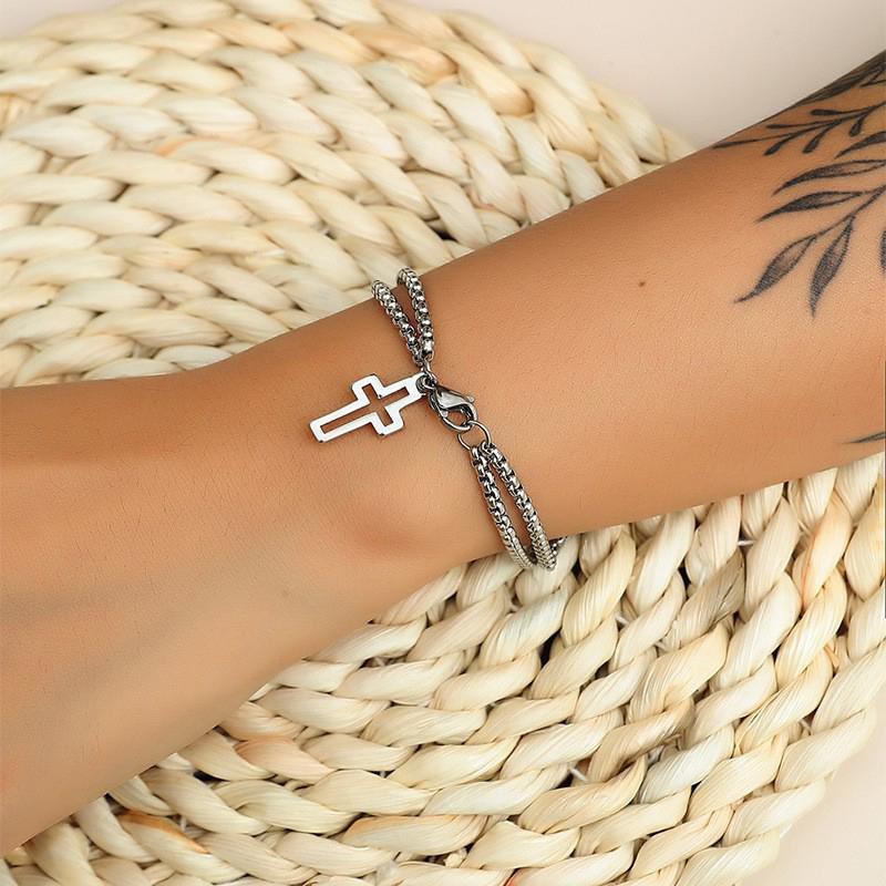 Cross Bangle Bracelet Set - zuzumia