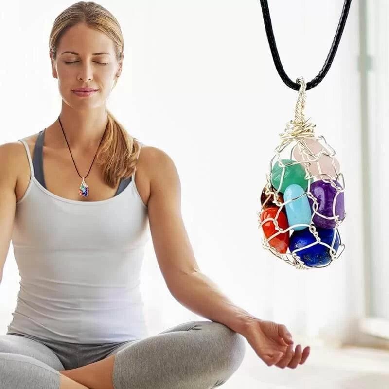 7-Chakra Healing Stone Necklace - zuzumia