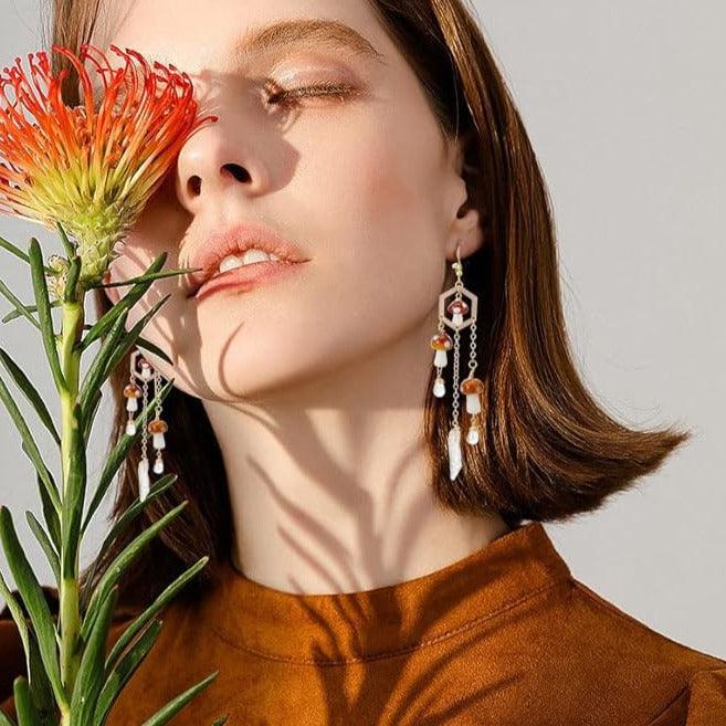 Woodland Mushroom Earrings - zuzumia