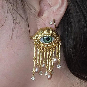 'I Am Watching You' Evil Eye Earrings - zuzumia