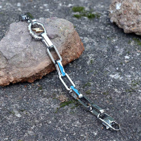Lightning Bolt Loop Chain Bracelet