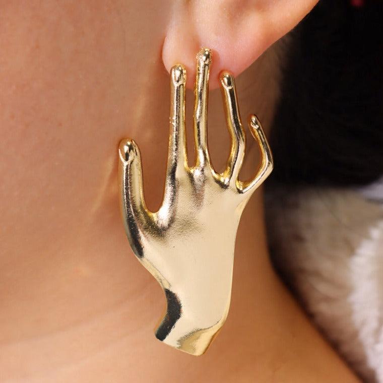 Creative Hand Stud Earrings - zuzumia