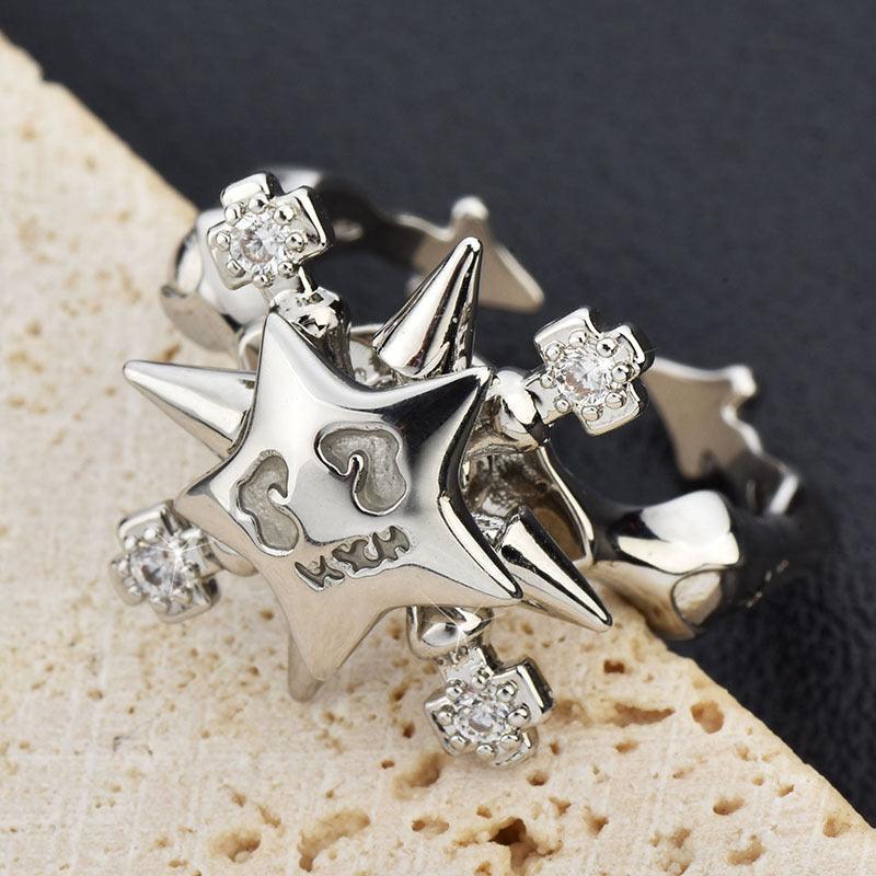 Rotatable Luminous Lucky Star Compass Ring