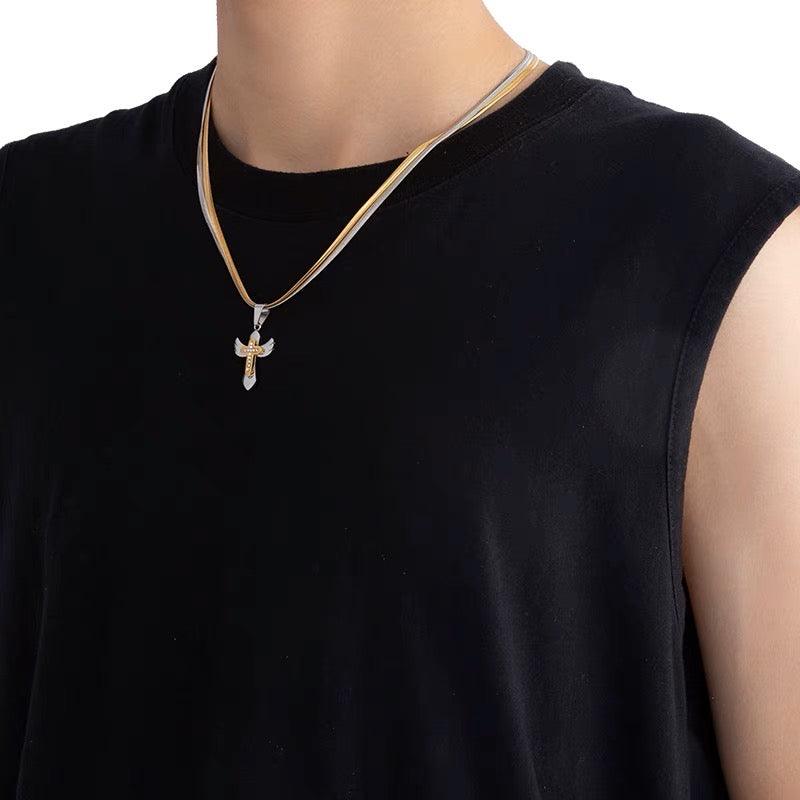 Wings of Redemption Cross Necklace - zuzumia