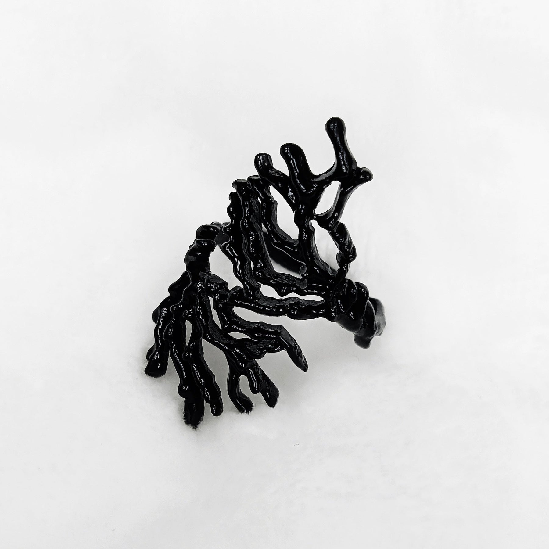 Irregular Hollowed-Out Coral Ring