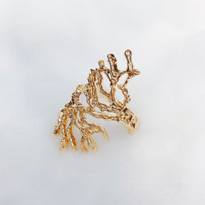 Irregular Hollowed-Out Coral Ring