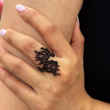 Irregular Hollowed-Out Coral Ring