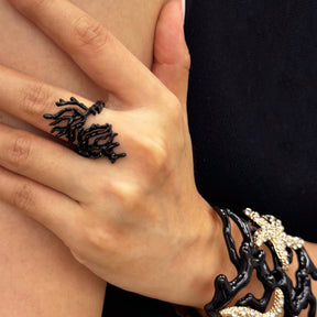 Irregular Hollowed-Out Coral Ring