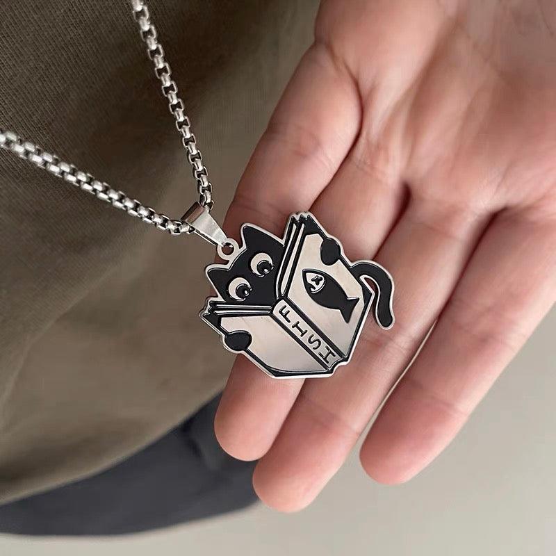Funny Black Cat Necklace - zuzumia