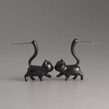 Cute Running Cat Earrings