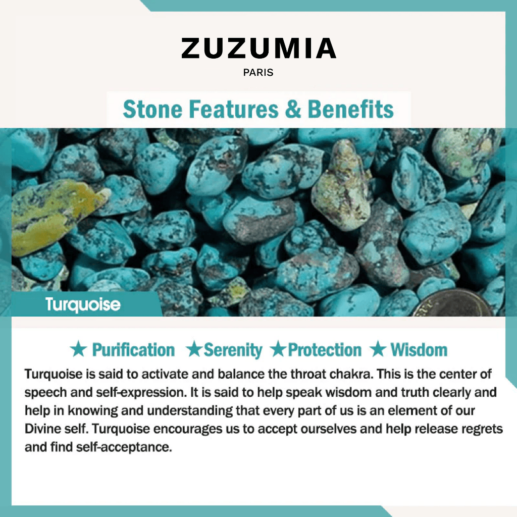 Leather Turquoise Stone Necklace - zuzumia