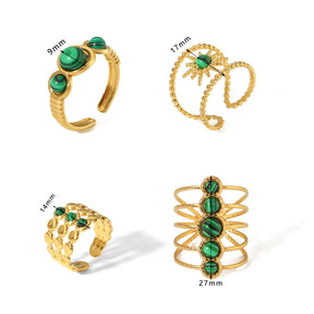 Malachite Vintage Rings - zuzumia