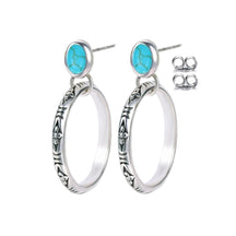 Natural Stone Hoop Earrings - zuzumia