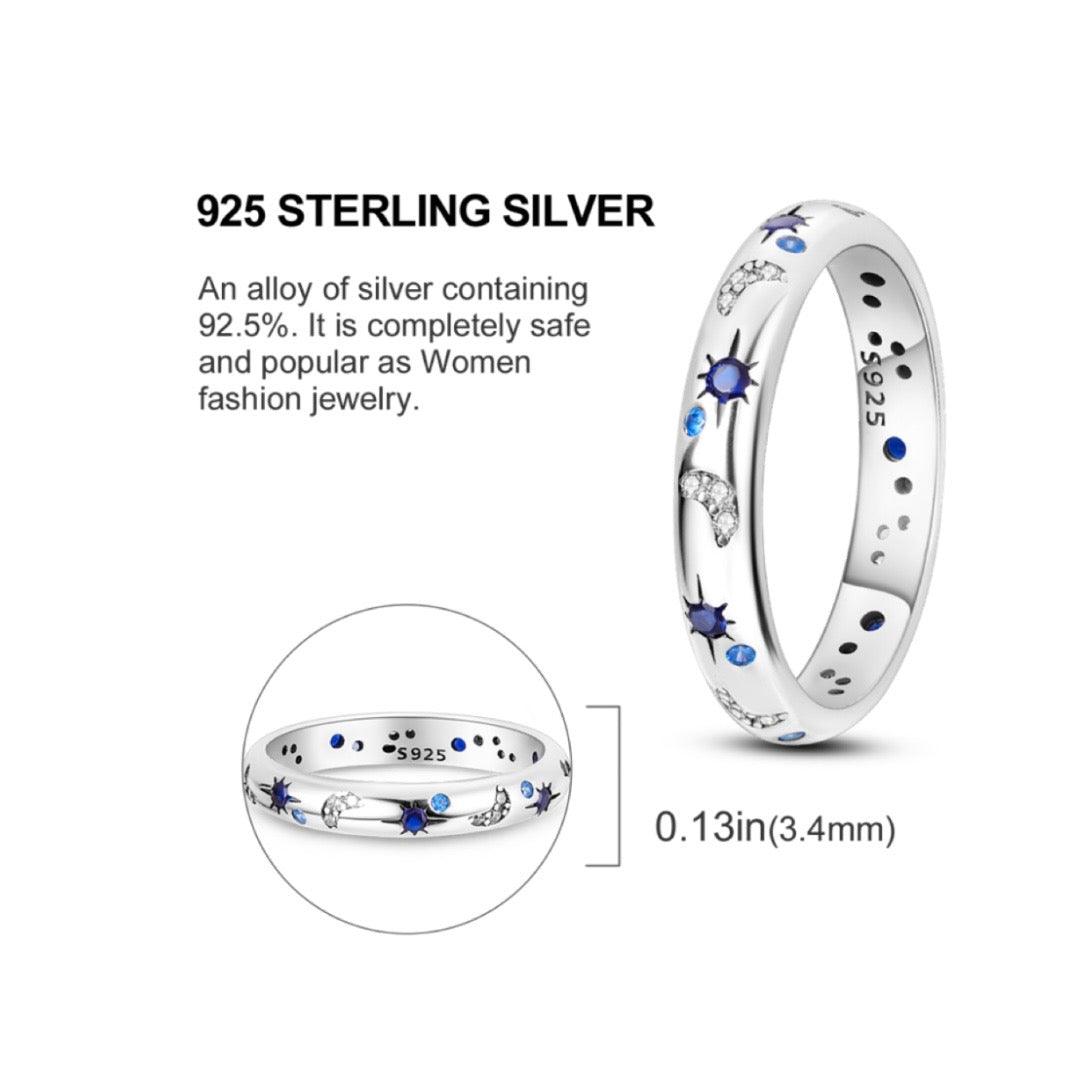 Zircon Star Moon Rings - zuzumia