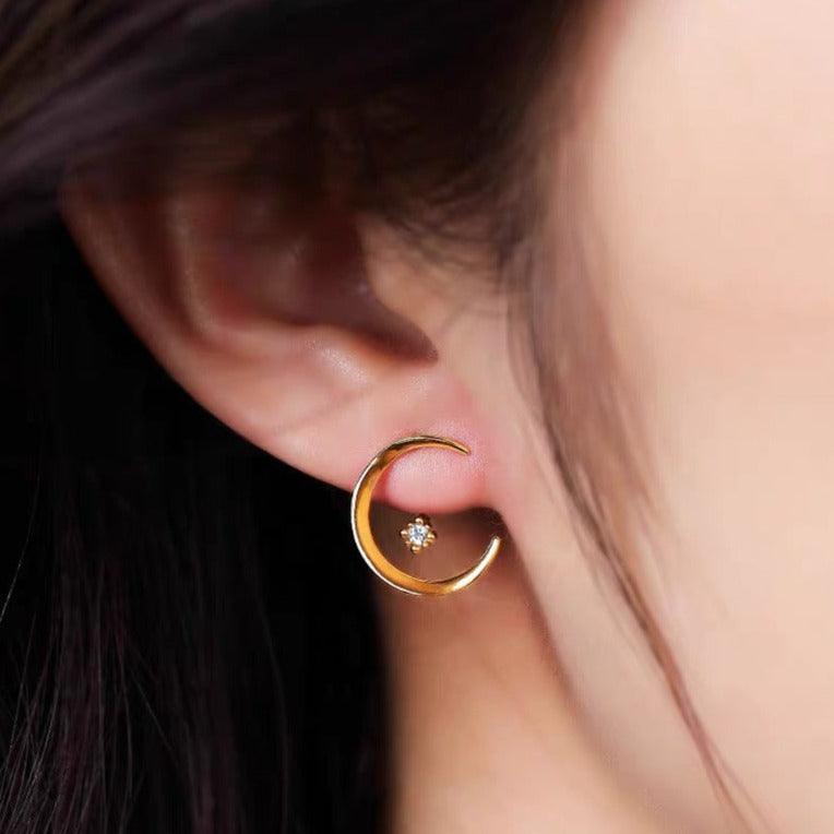 Multi-Wear Detachable Moon and Star Earrings - zuzumia