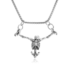 Crucified Skeleton Pendant