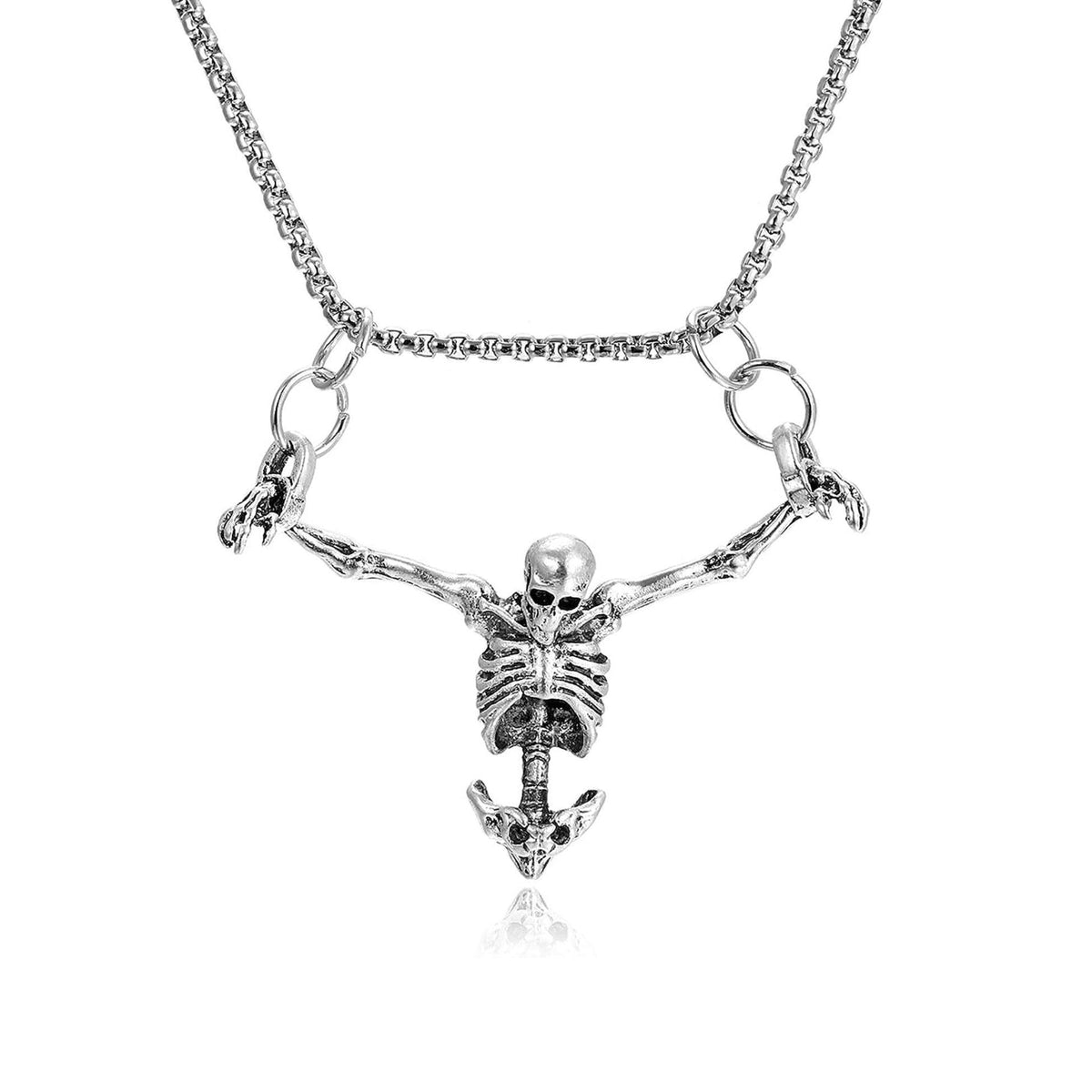 Crucified Skeleton Pendant - zuzumia