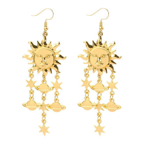 Sun Star Dangle Earrings