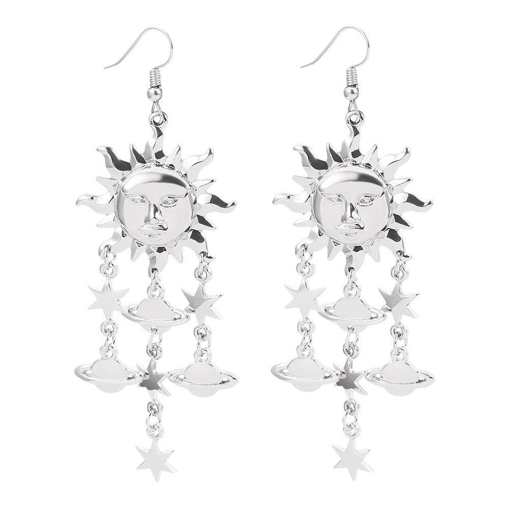 Sun Star Dangle Earrings - zuzumia
