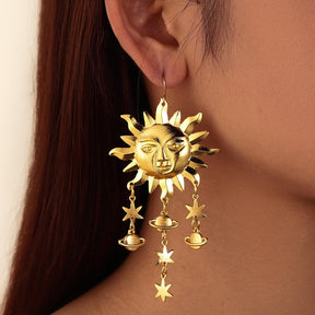 Sun Star Dangle Earrings - zuzumia