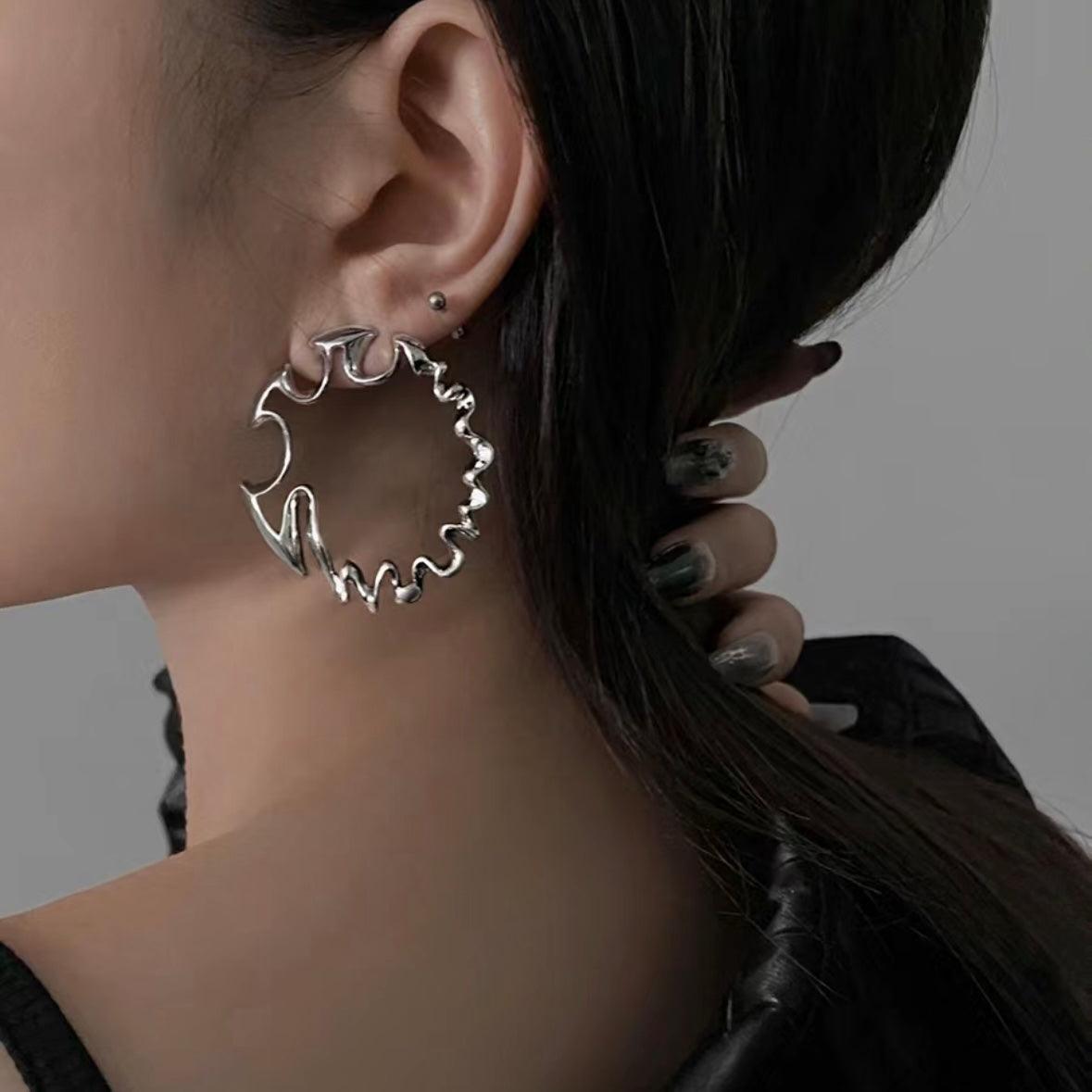 Irregular Hoop Earrings - zuzumia