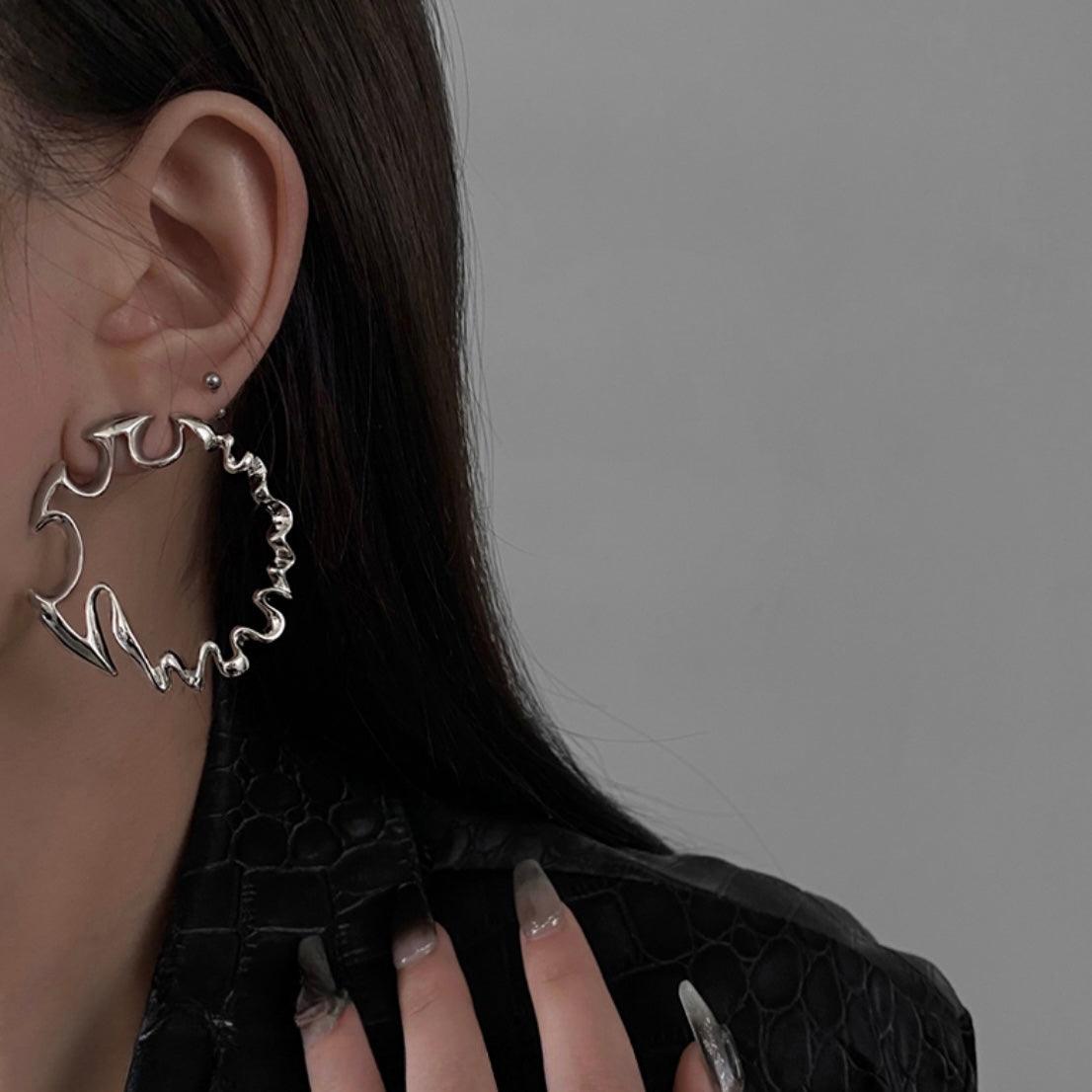 Irregular Hoop Earrings - zuzumia