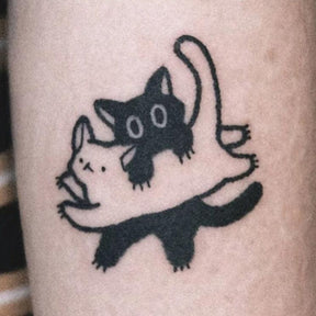 Black Cat Herbal Temporary Tattoos Sticker