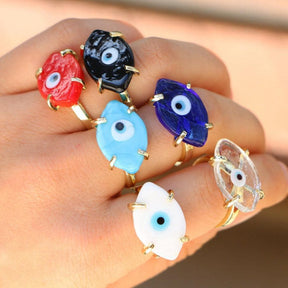 ‘God Bless You’ Evil Eye Ring