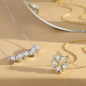 Magnetic Folding Twist Zirconia Pendant Necklace - zuzumia