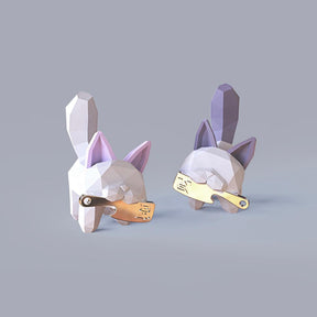 Creative 3D Cartoon Cat Killer Earrings Necklace