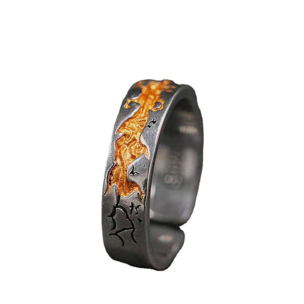 Handmade Gold Filling Textured Ring - zuzumia