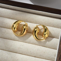 Chunky Hoop Earrings - zuzumia