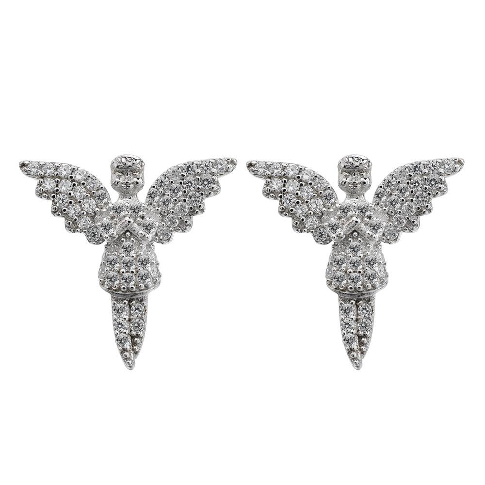 'Wish For World Peace' Angel Earrings Stud