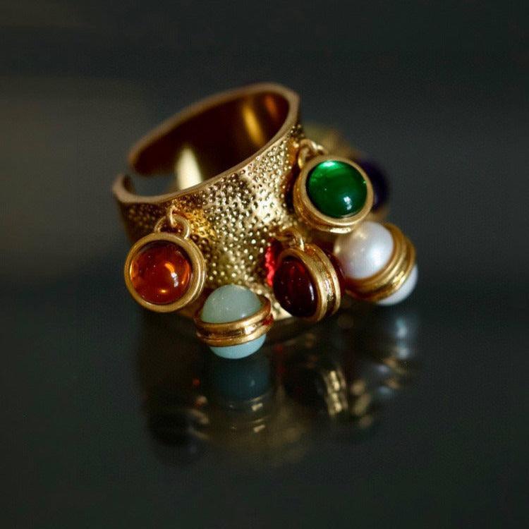 Vintage Malachite Shaker Ring - zuzumia