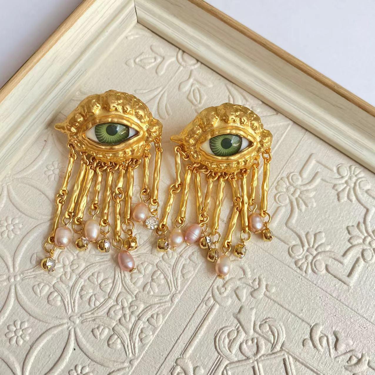 'I Am Watching You' Evil Eye Earrings - zuzumia
