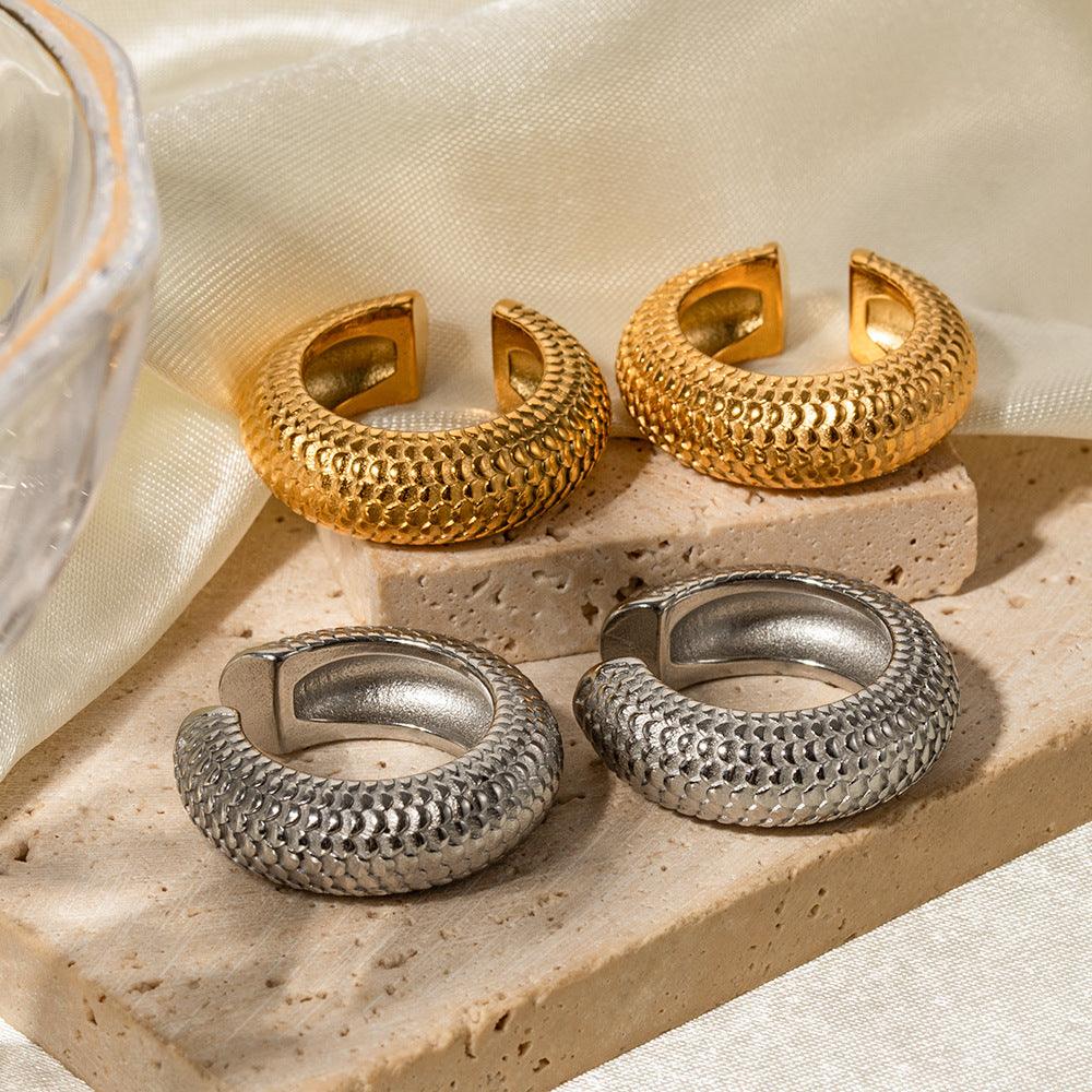 Snake Hoop Earrings Cuffs - zuzumia
