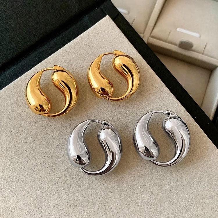 Chunky Hoop Earrings - zuzumia