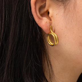 Snake Hoop Earrings Cuffs - zuzumia