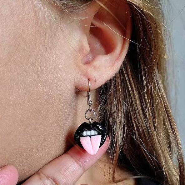 Funny Red Tongue Earrings - zuzumia