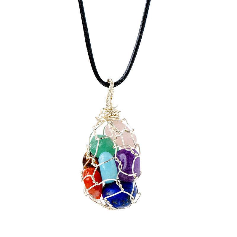 7-Chakra Healing Stone Necklace - zuzumia