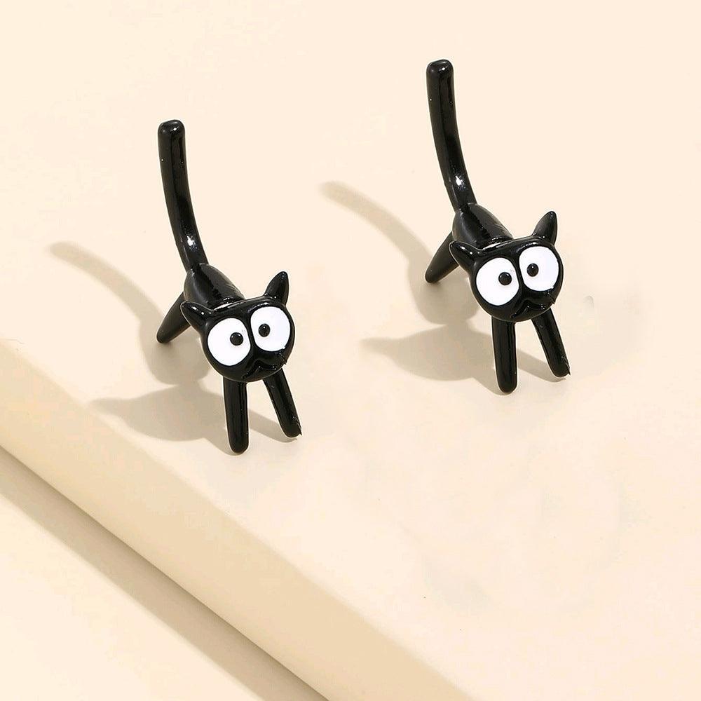 Cartoon Cat Decor Earrings
