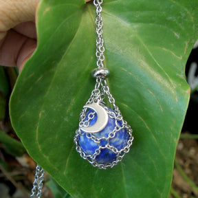 Moon Crystal Holder Necklace