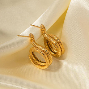 Snake Hoop Earrings Cuffs - zuzumia