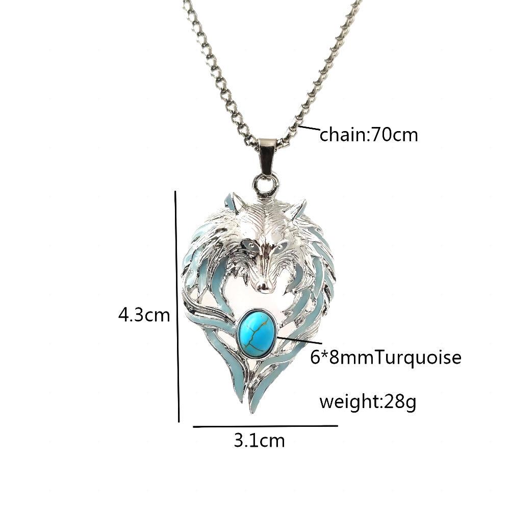 Luminous Wolf Head Necklace - zuzumia