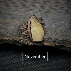 Raw Gem Birthstone Ring - zuzumia